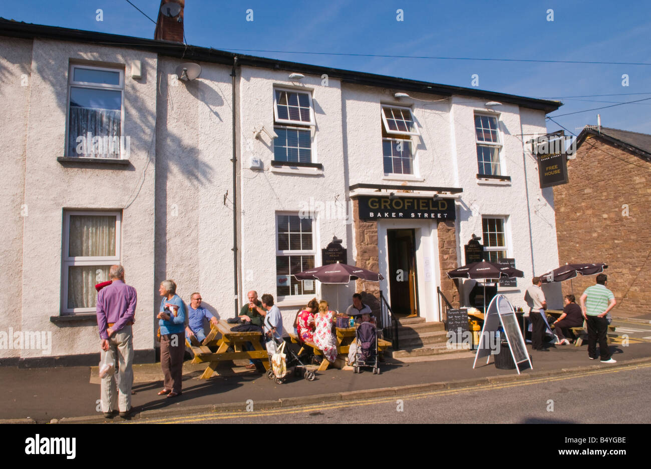 THE GROFIELD pub during Abergavenny Food Festival Stock Photo Alamy