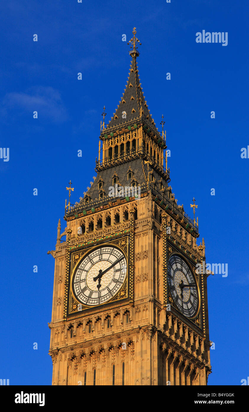 Big Ben in late afternoon light, Westminster, London Stock Photo