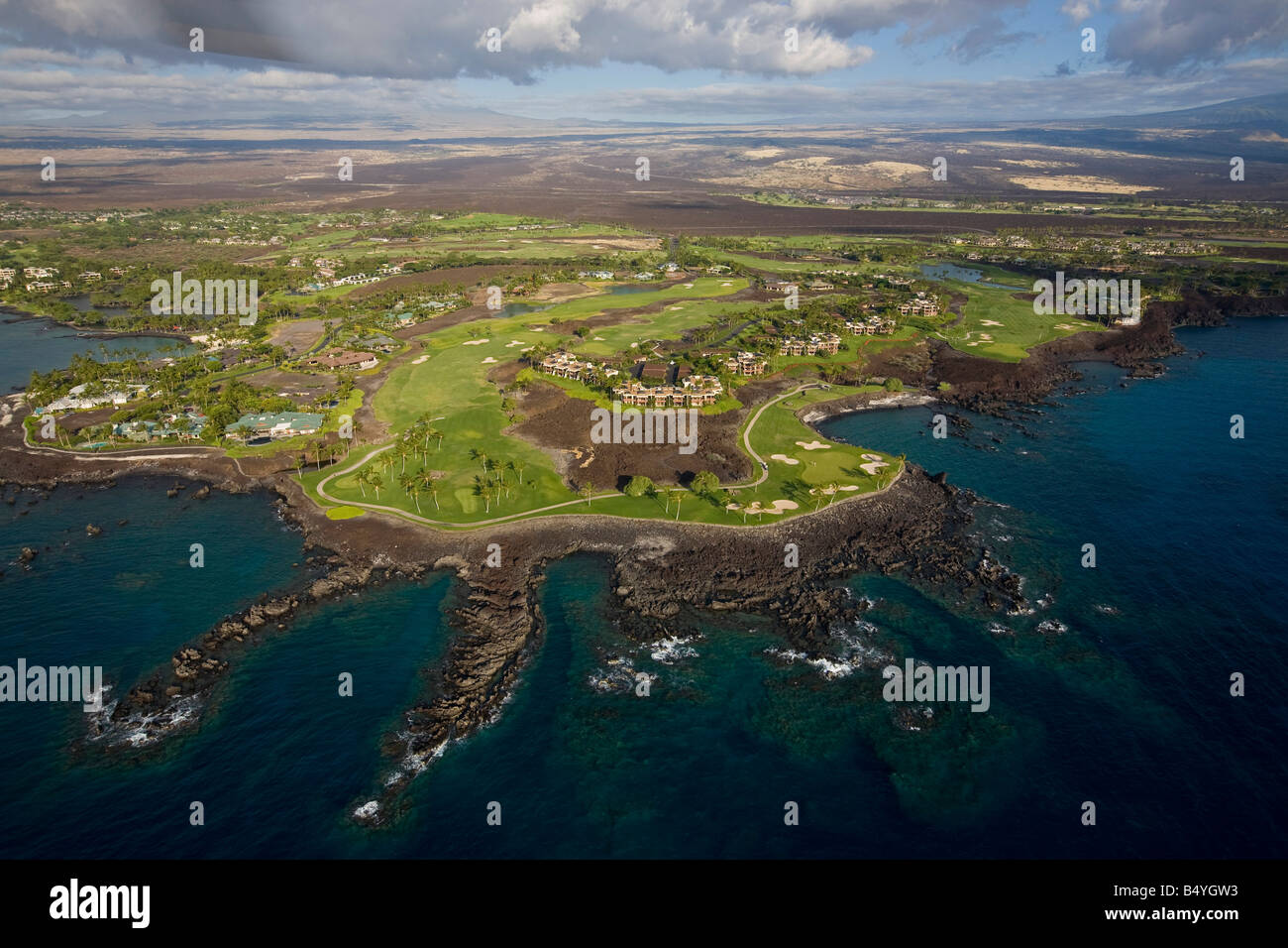 Mauna Lani Golf Course Kohala Coast Island of Hawaii Stock Photo