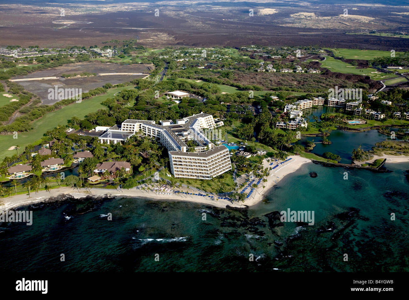 Mauna Lani Resort Waikoloa Kohala Coast Island of Hawaii Stock Photo