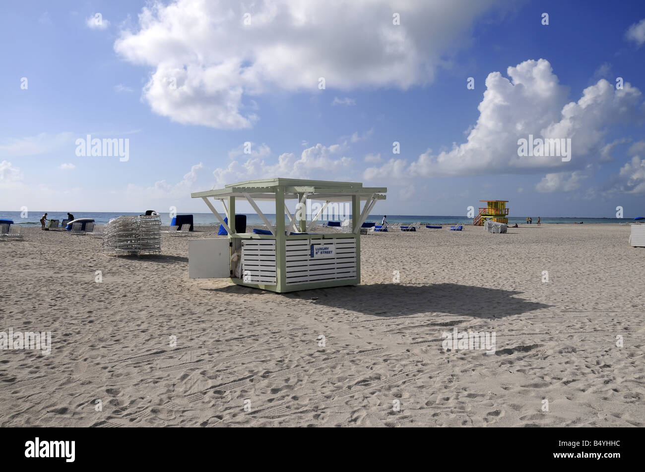 morning at miami beach in lummus park between 8th and 9th street Stock Photo