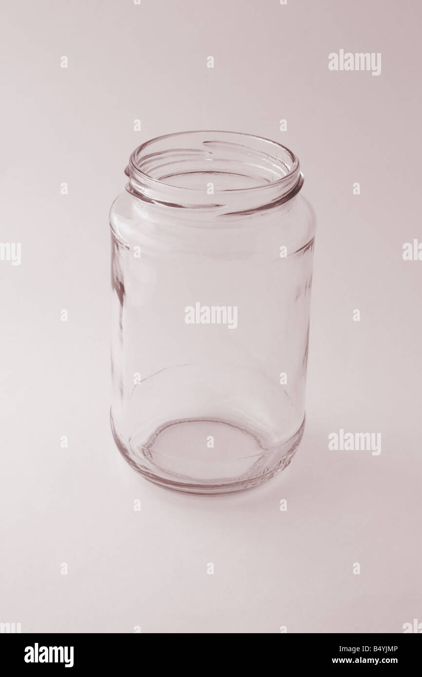 Empty glass container Stock Photo