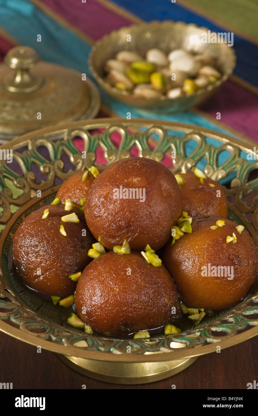 Gulab jamun India dessert Food Stock Photo