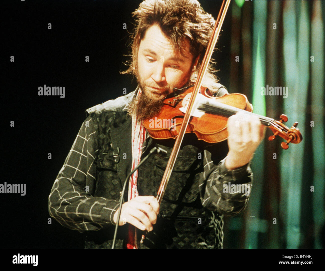 Nigel Kennedy violinist playing violin Royal Variety performance Dominion Theatre London beard MSI Stock Photo