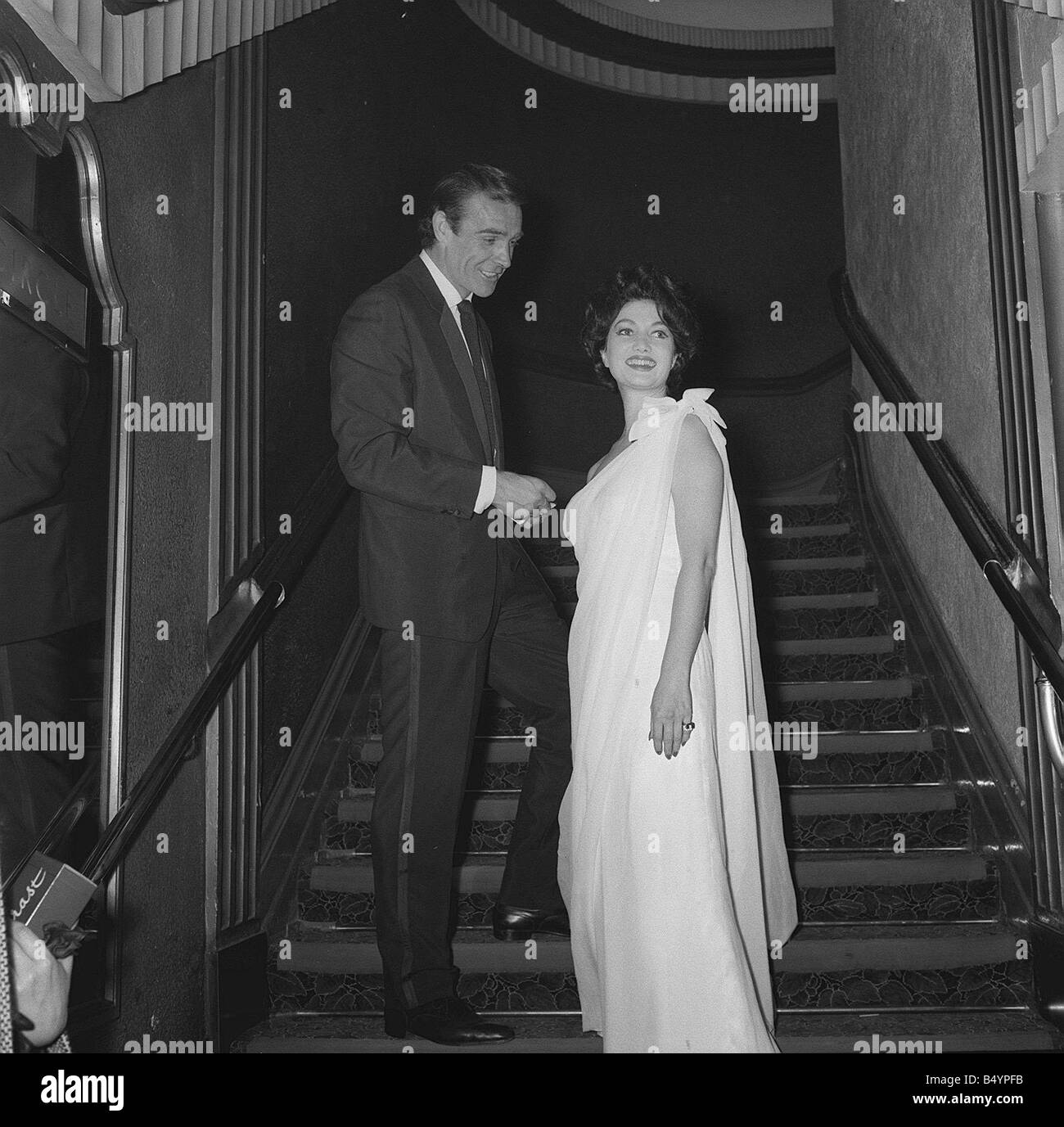 Sean Connery and Zena Marshal at film premiere of Dr No in London in 1962 8  3 99 Q8082 Box 143 Scottish smoothie Sean Connery at the premiere of Dr No  the