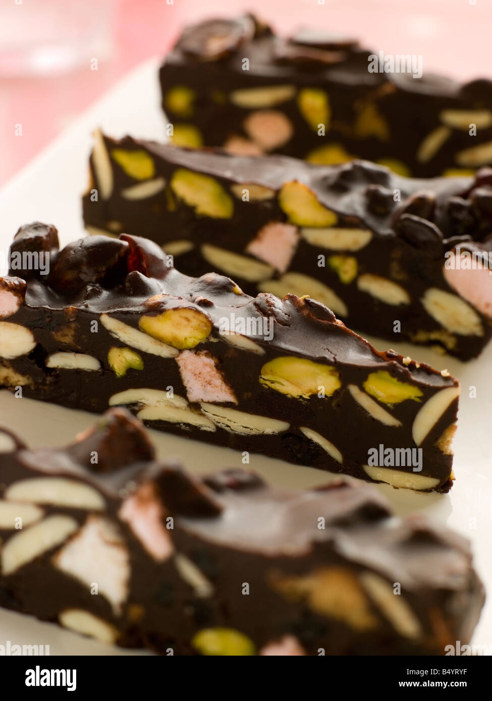 Slices Of Refrigerator Cake Stock Photo Alamy