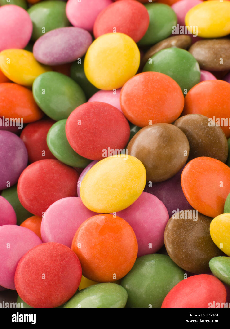 Sugar Coated Chocolate Buttons (Smarties) Stock Photo