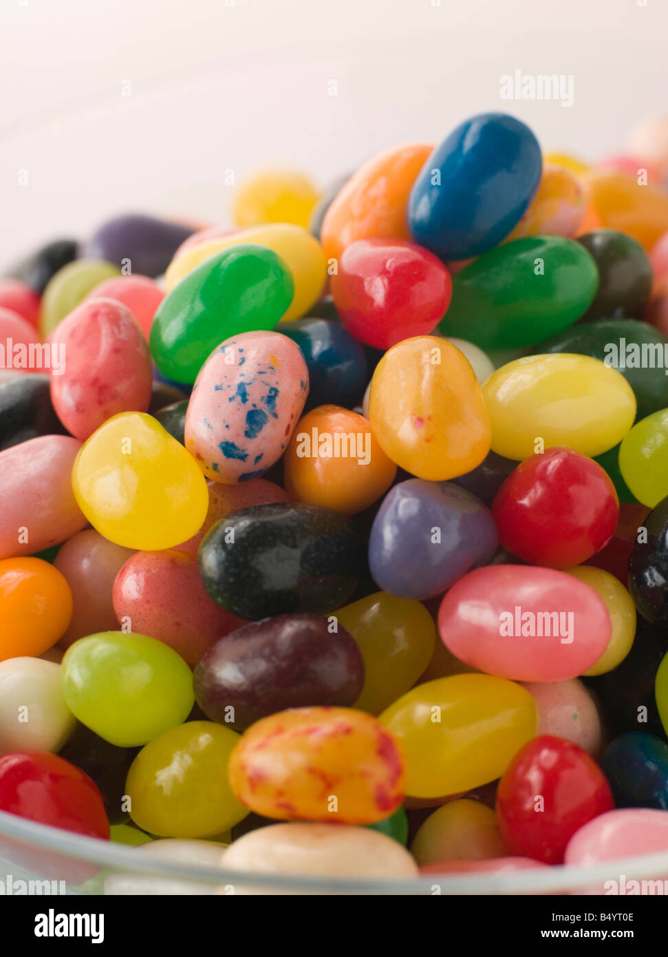 Bowl Of Coloured Jellybeans Stock Photo