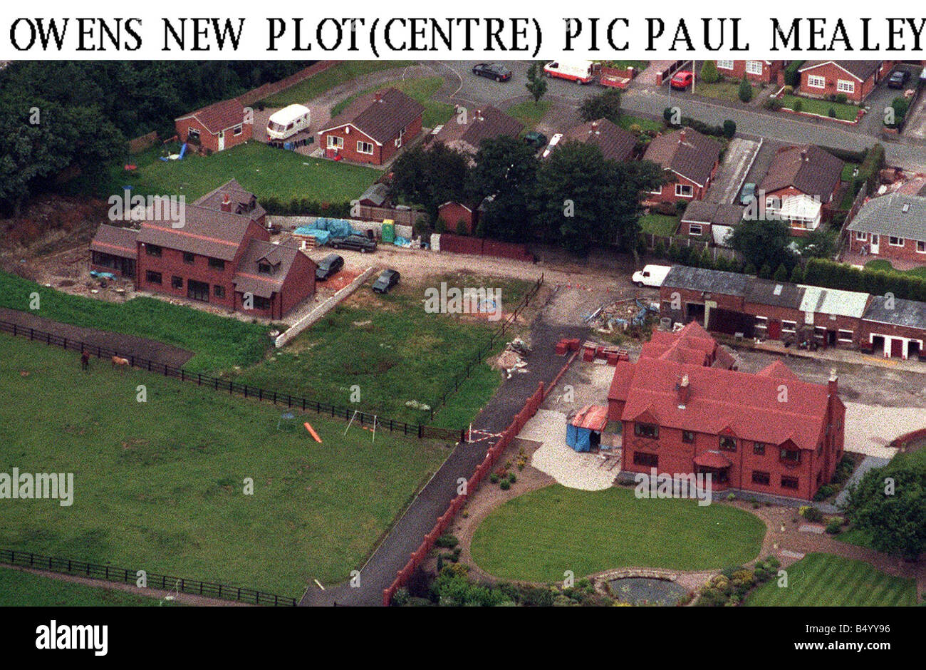 New Plot of Land of Michael Owen House 1998 Stock Photo Alamy
