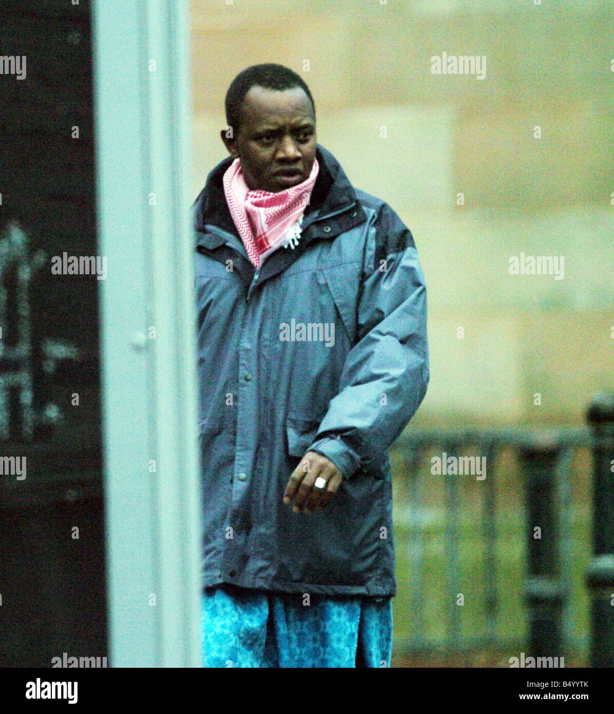 Sheikh Siduo December 2005 WITCH DOCTOR SHEIK SIUDO ON PAISLEY ROAD WEST IN GLASGOW witch doctor scam promise to cure cancer Stock Photo