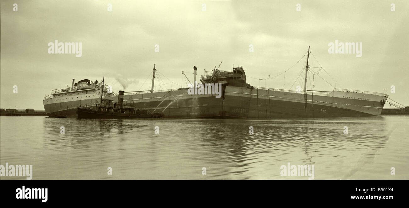 The oil tanker Atlantic Duchess explodes while in Swansea Docks