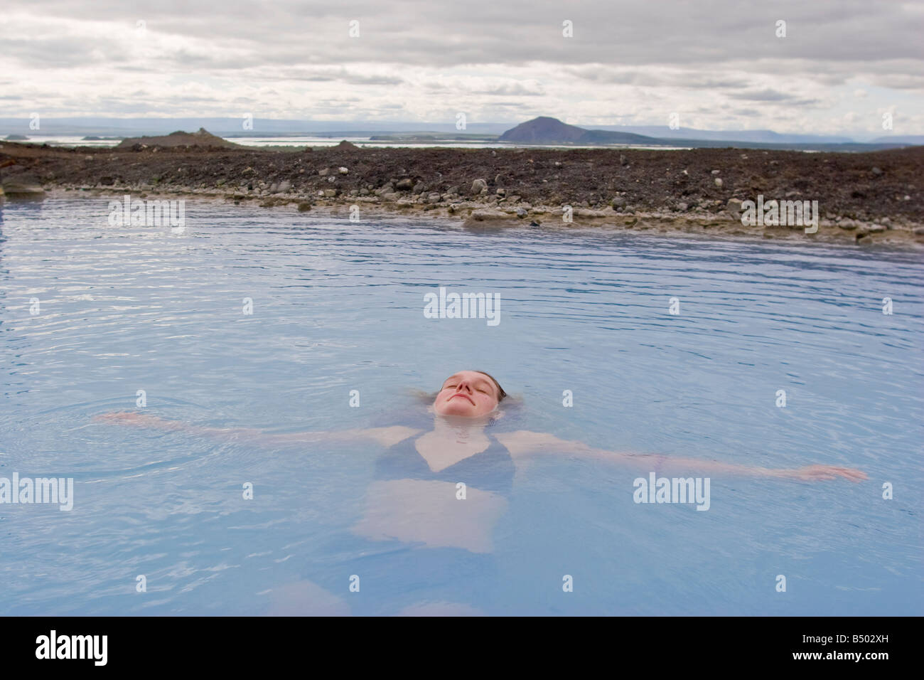 Myvatn geothermal spa area, Northern Iceland. Stock Photo