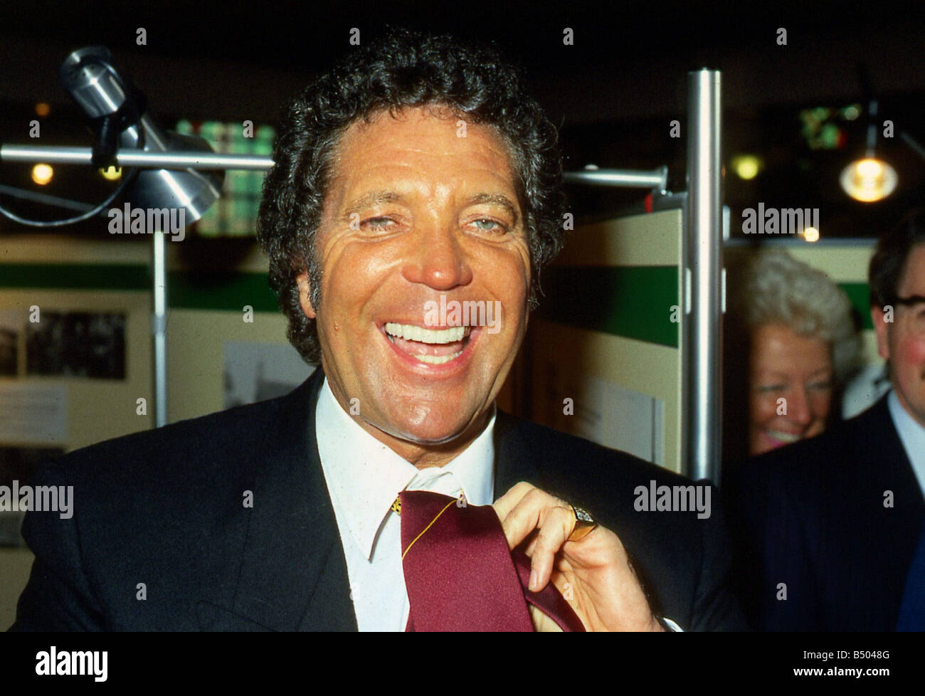 Tom Jones Welsh pop singer December 1987 Stock Photo