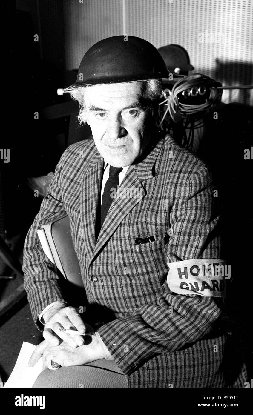 Actor john Le Mesurier seen here at the EMI recording studios to record ...