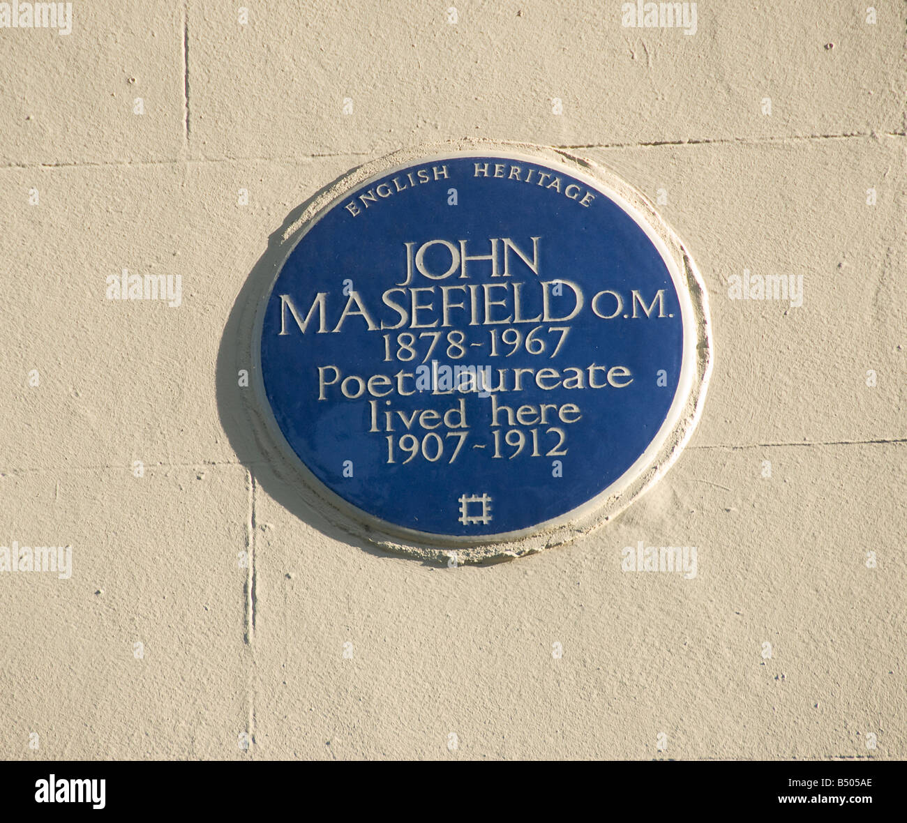 John Masefield blue plaque Stock Photo