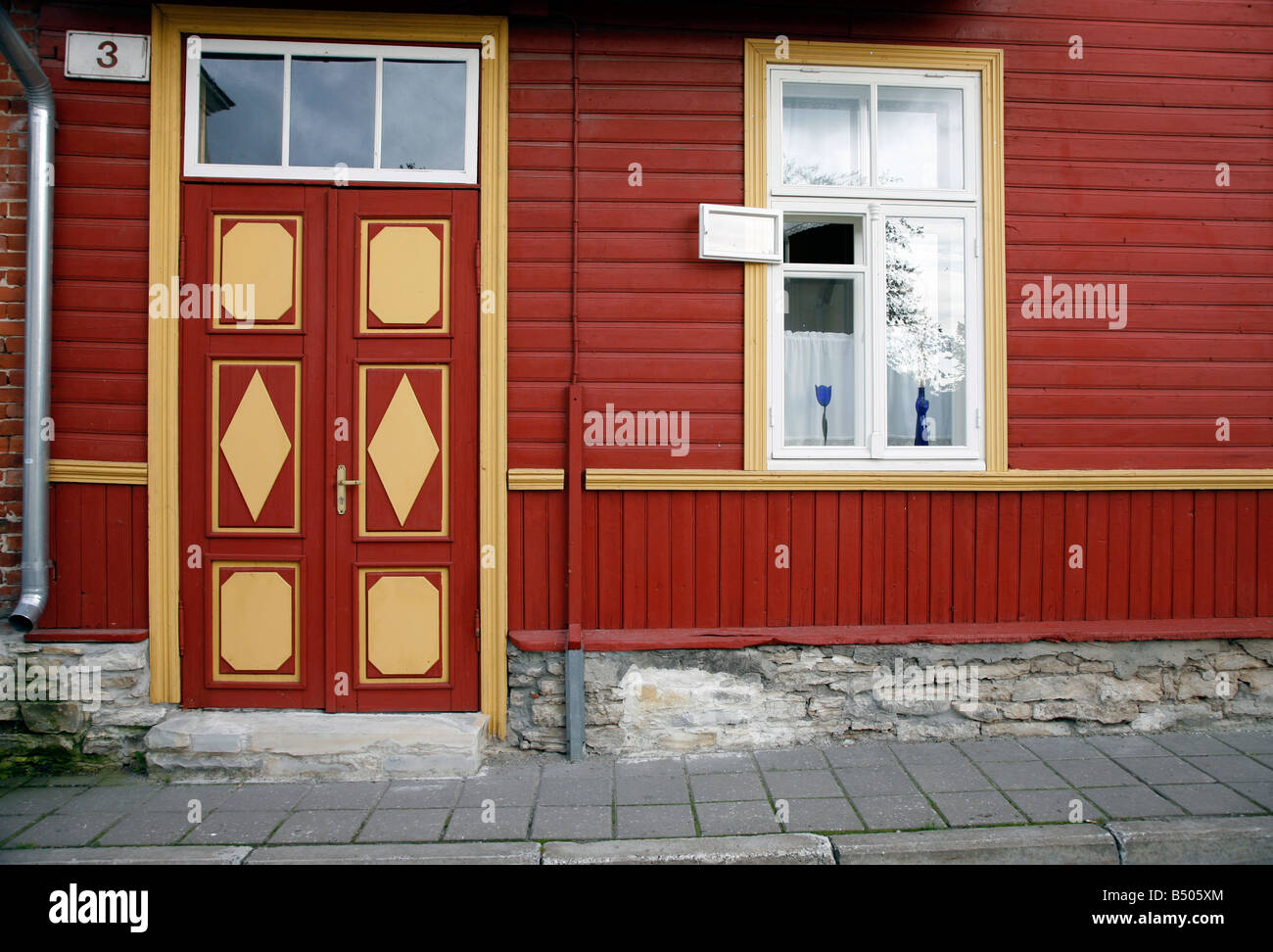 wooden house, Estonia Stock Photo Alamy