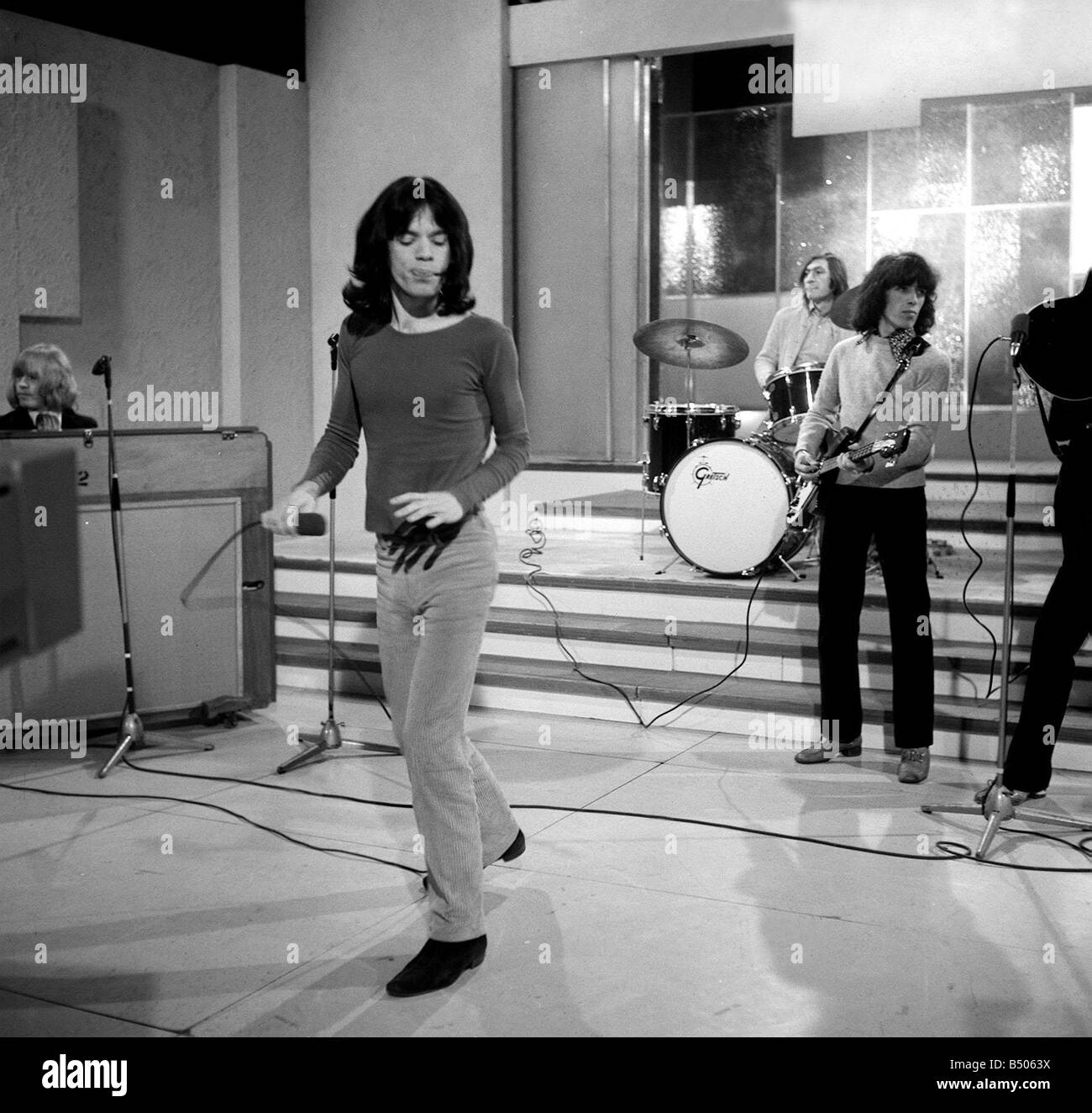 Pop Group The Rolling Stones December 1968 during rehearsals at the Wembley Park Studios for