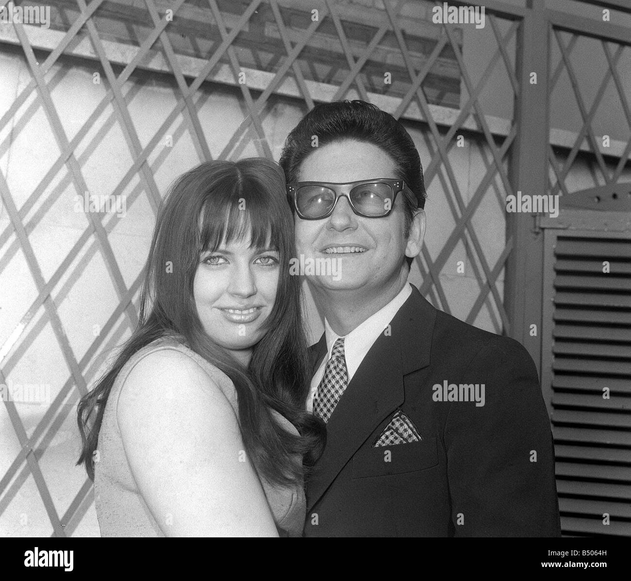 Roy Orbison with his new wife Barbara AnneMarie April 1969 in London ...