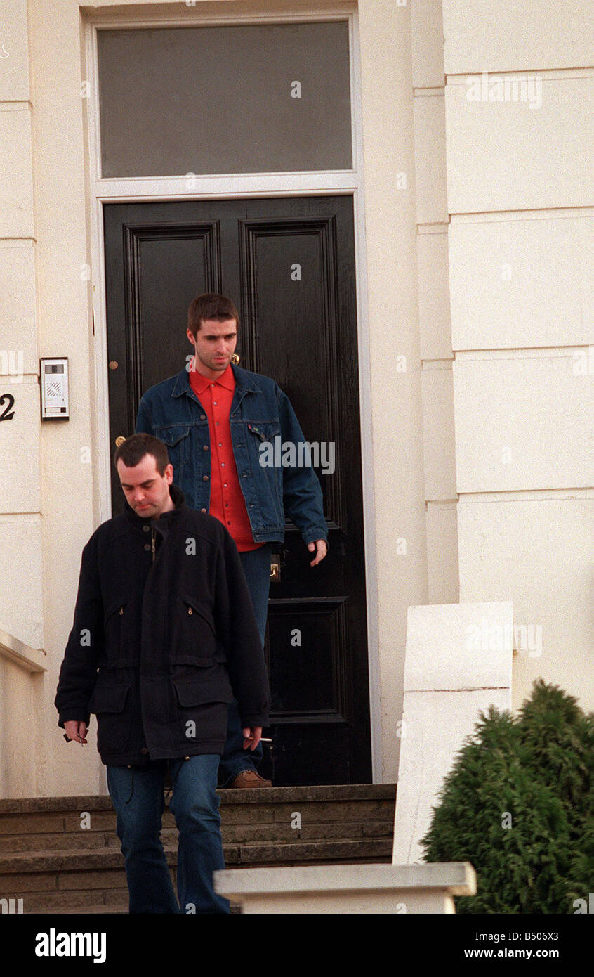 Liam Gallagher Lead Singer With The Pop Group Oasis Leaving His London Home Stock Photo