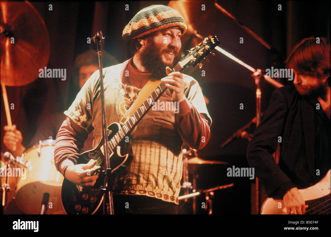 Ex Fleetwood Mac lead guitarist Peter Green in concert 1983 Stock Photo