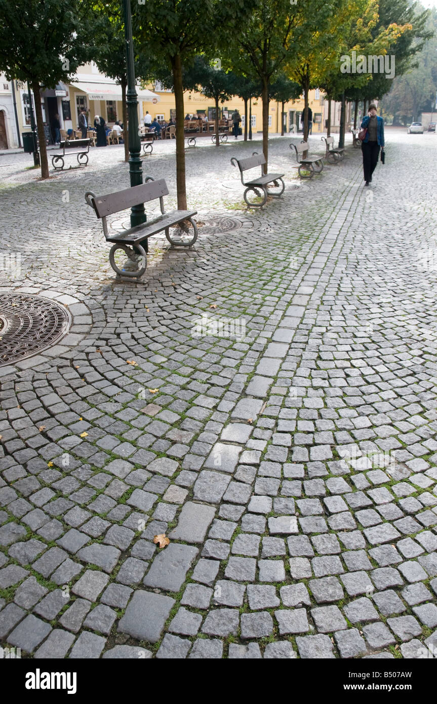 Na Kampe Square on Kampa Island Prague FOR EDITORIAL USE ONLY Stock Photo