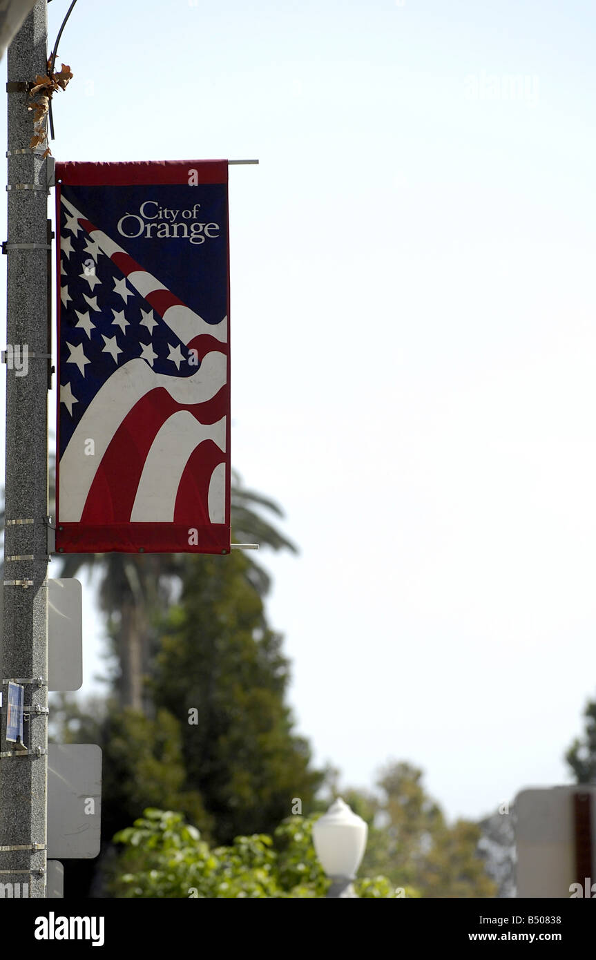 Sign- City of Orange California Stock Photo