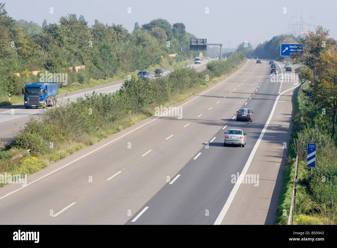 Three Lane Autobahn Oberhausen Germany Adobe Rgb Stock Photo - Alamy