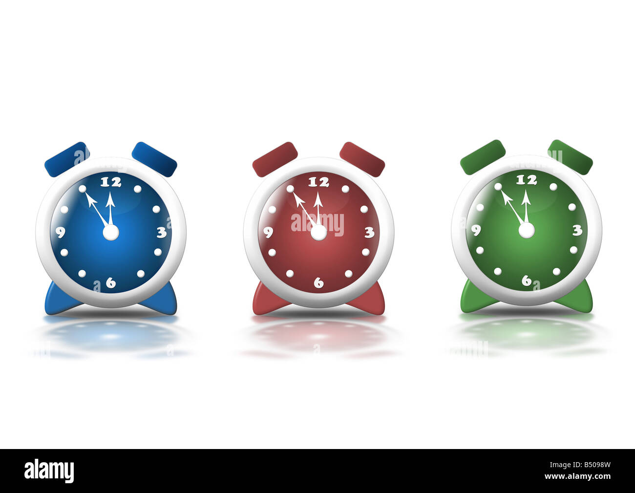 Set of alarm clocks Imitation of hours with time 11 45 Stock Photo - Alamy