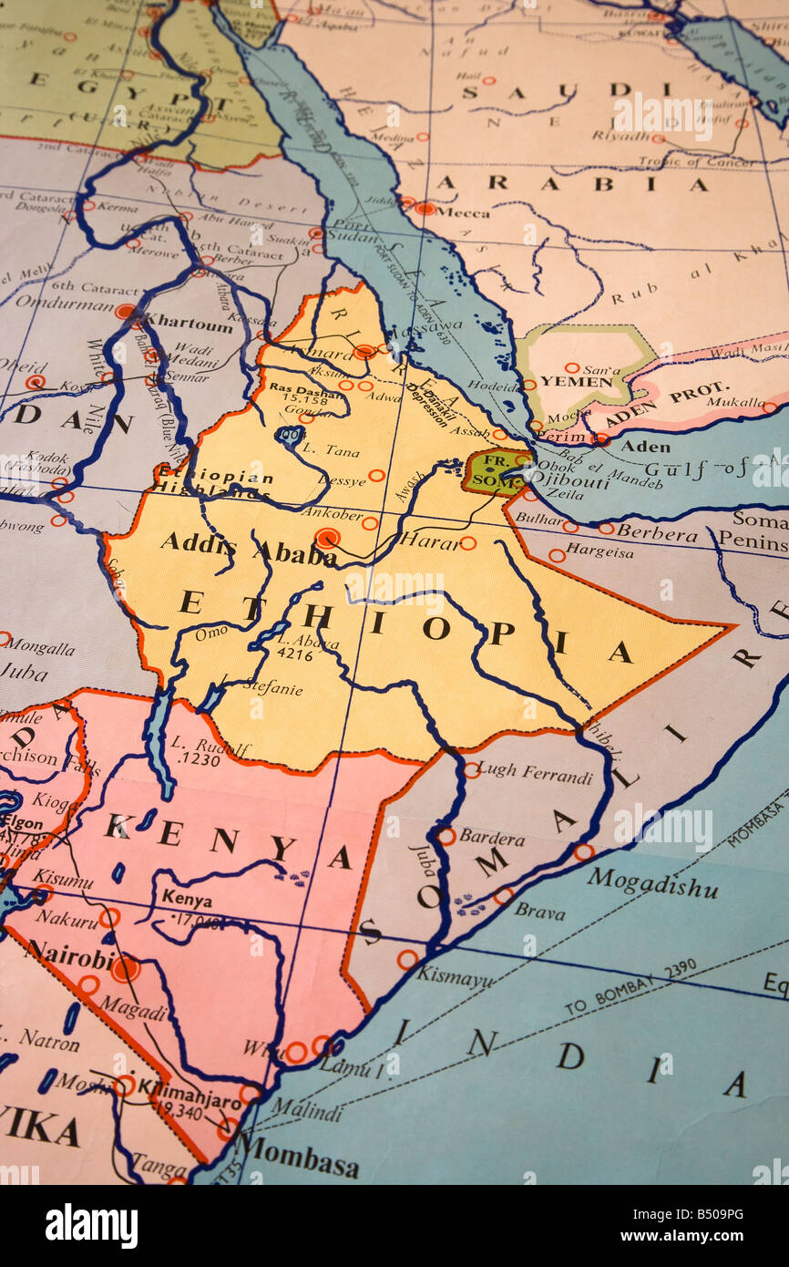 map of africa Stock Photo