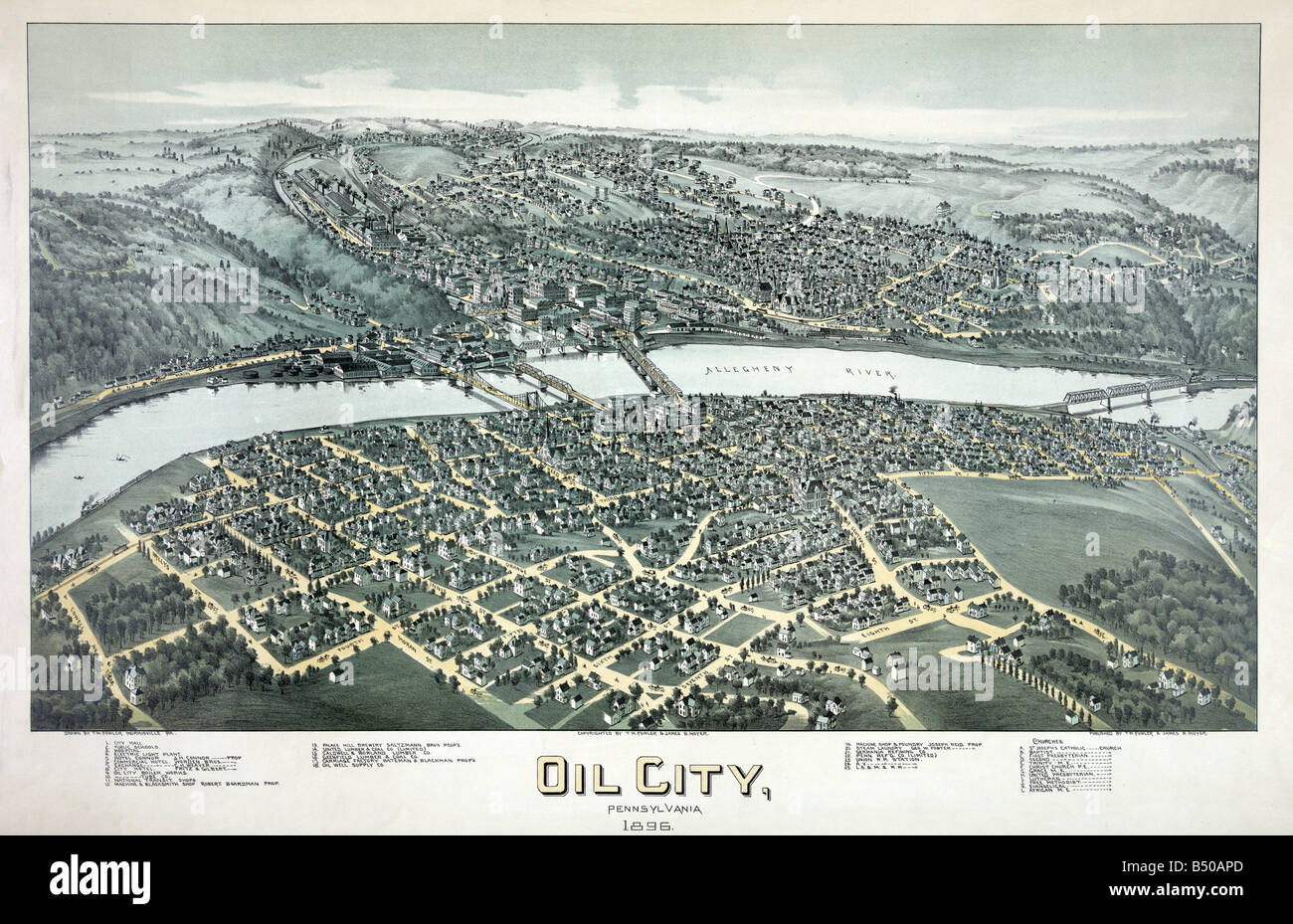 Oil City along the Allegheny River Pennsylvania Stock Photo Alamy