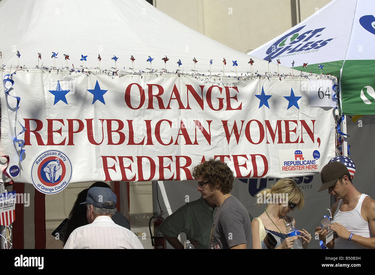 Political banner for the Orange Republican Women Federated Stock Photo
