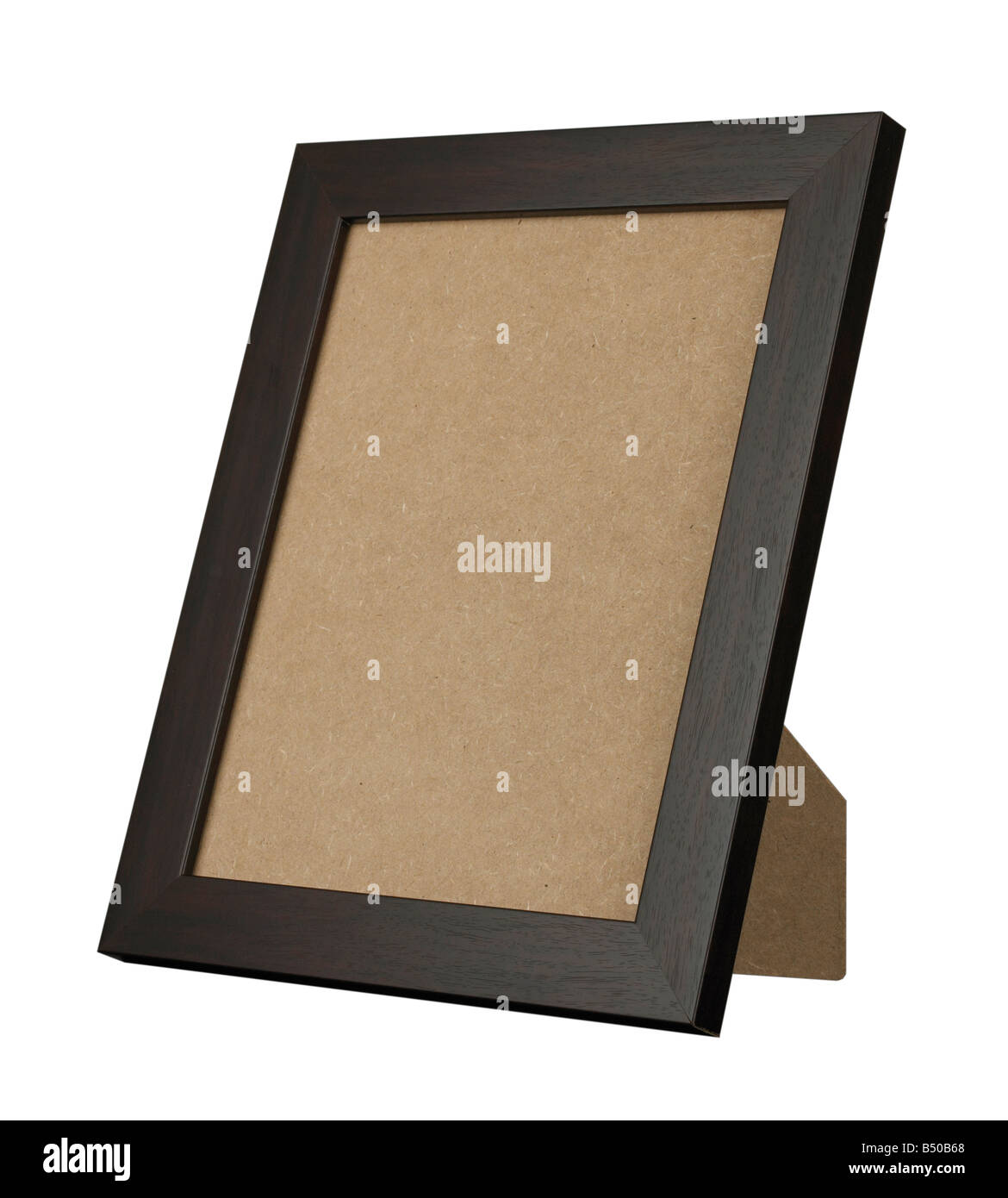 PICTURE FRAME BLACK WOOD STAND STANDING Stock Photo