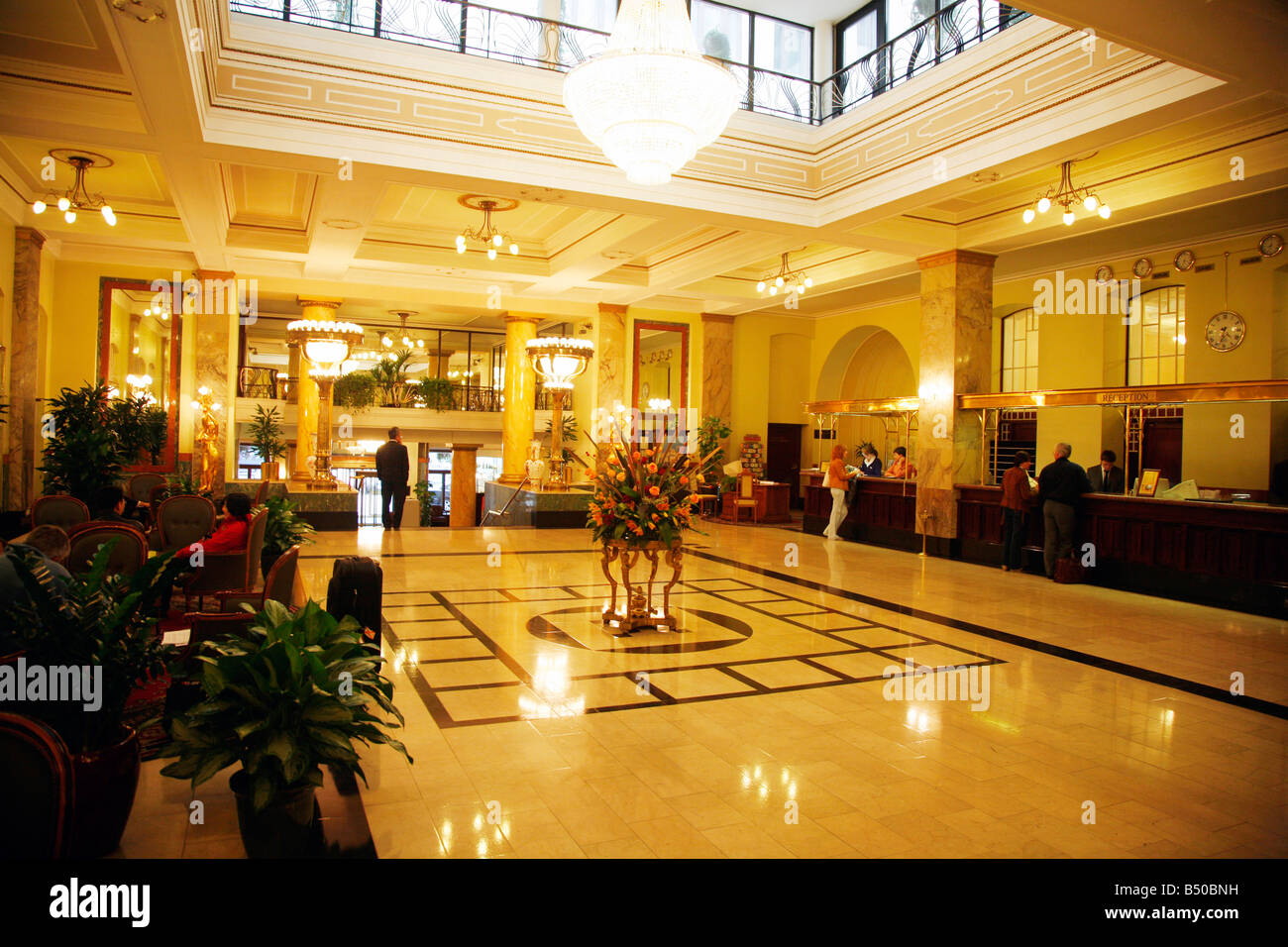 Sep 2008 - The lobby of Hotel Metropol Moscow Russia Stock Photo