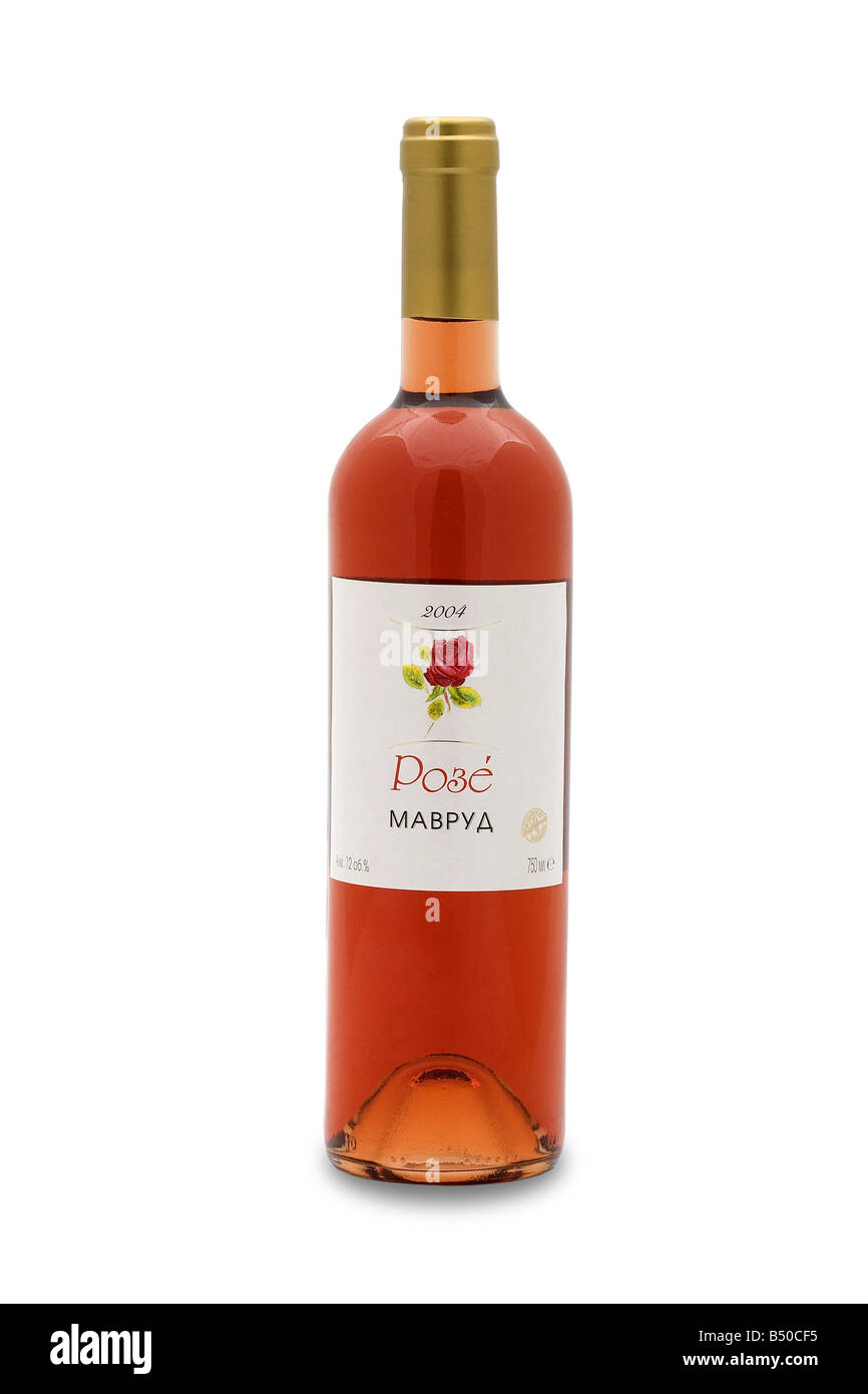 Cold rose wine bottle Cut Out Stock Images & Pictures Alamy