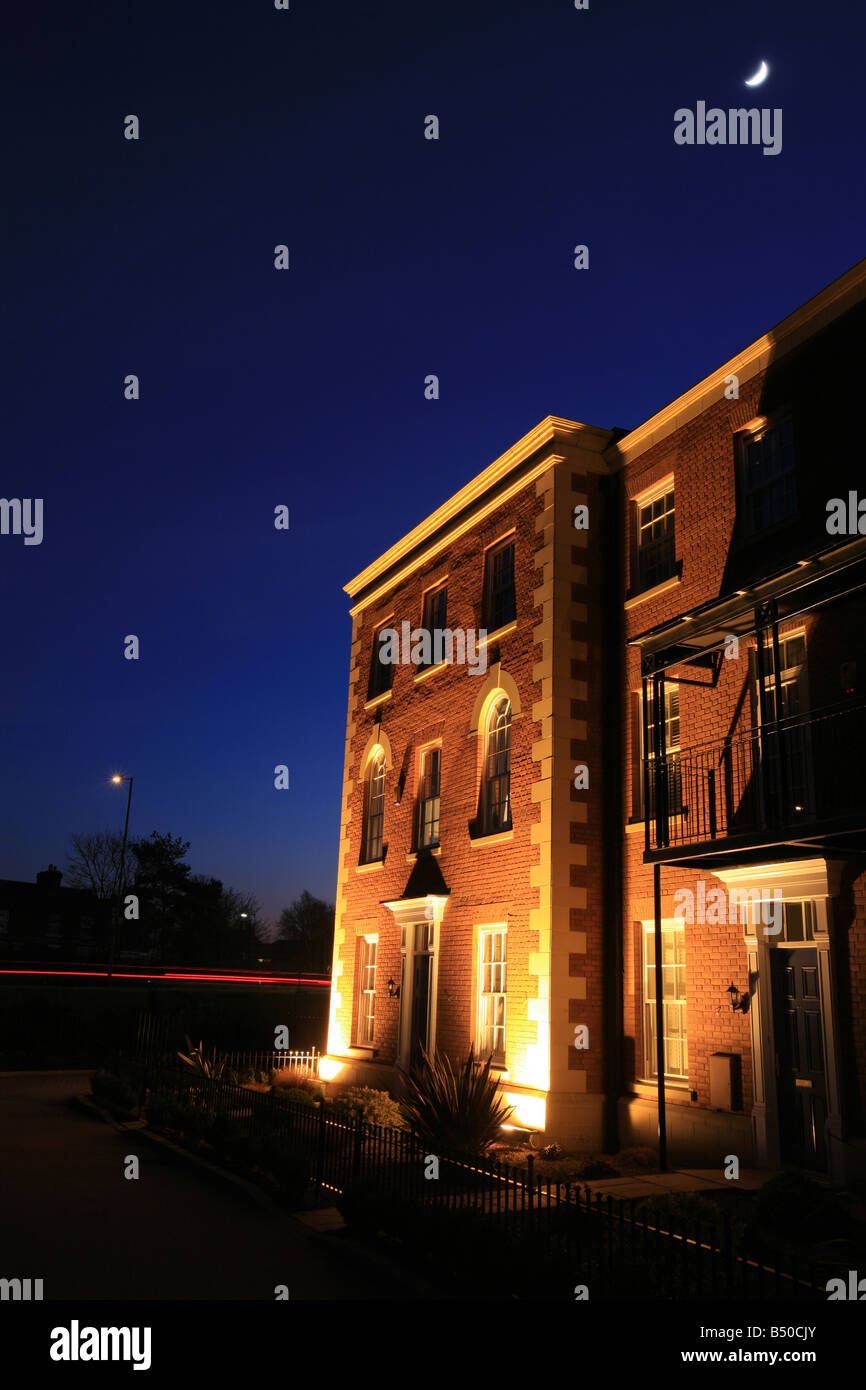 Kensington Oval on Darwin Park In Lichfield Staffordshire at Night