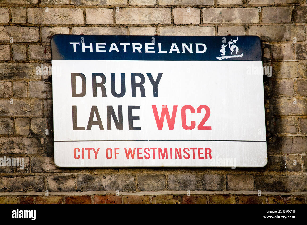 Drury Lane Street Sign London WC2 Stock Photo