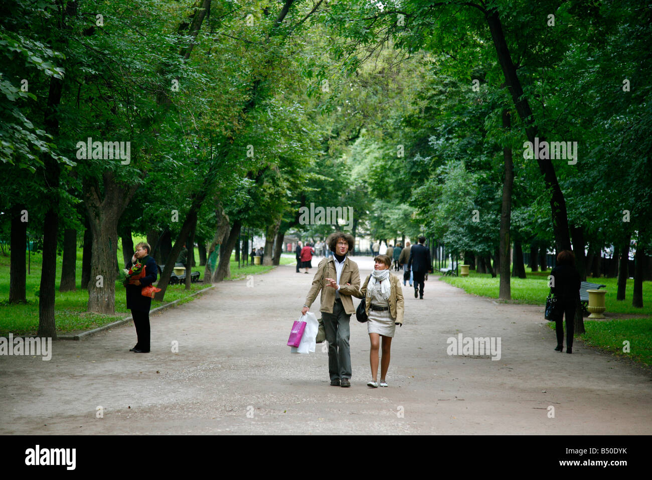 Sep 2008 - Gogol Boulevard Moscow Russia Stock Photo