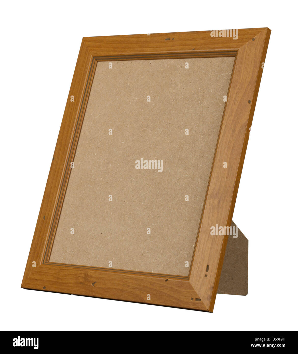 PICTURE FRAME WOOD STAND STANDING UPRIGHT Stock Photo