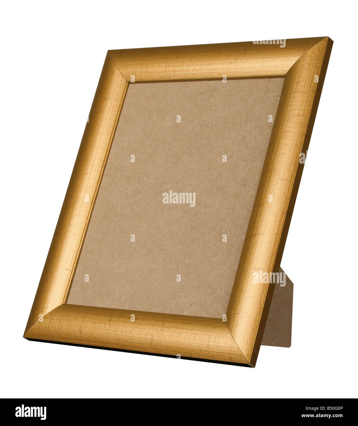 PICTURE FRAME GOLD GILT WOOD STAND STANDING Stock Photo