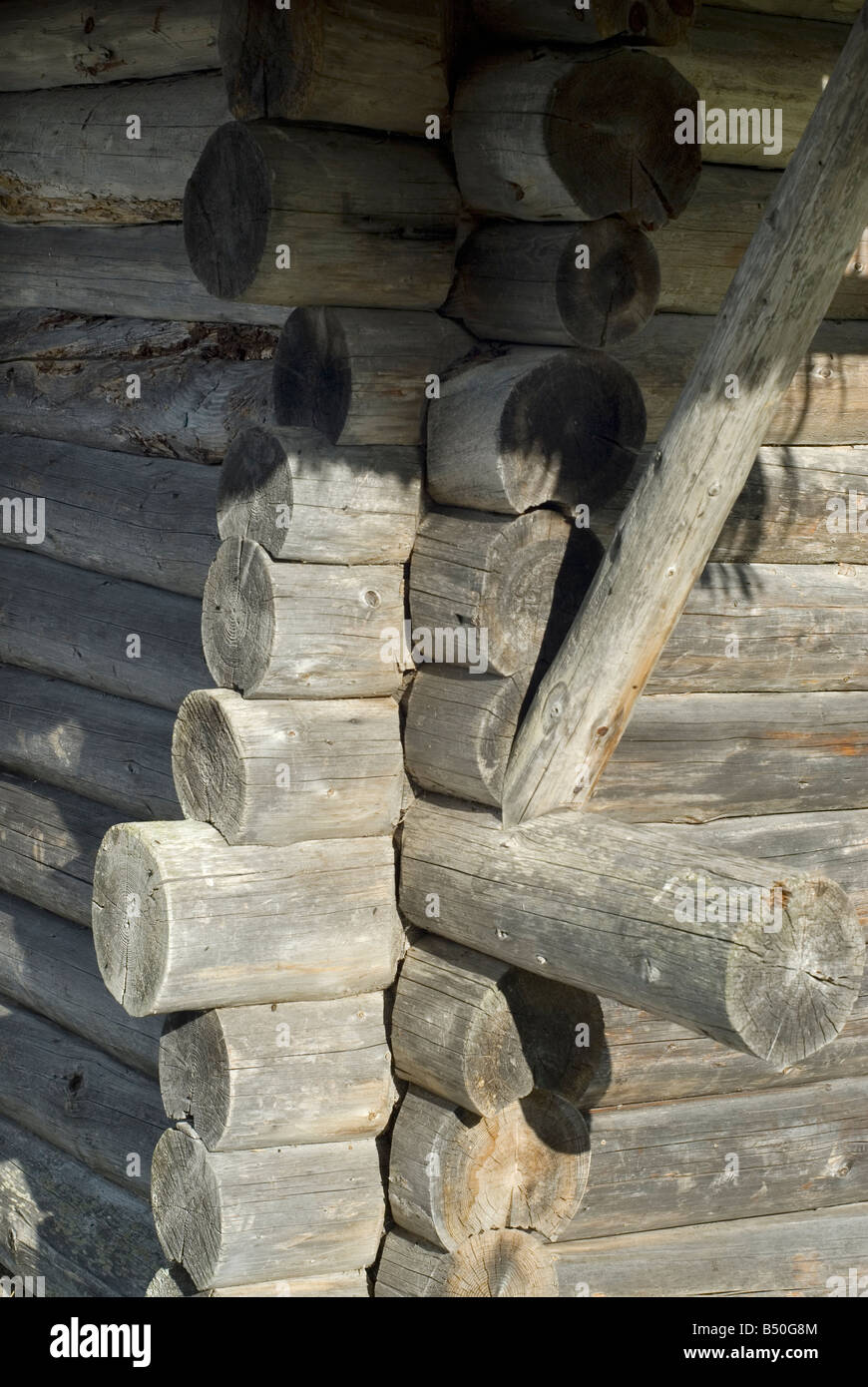 Wooden Building Detail Estonia Stock Photo