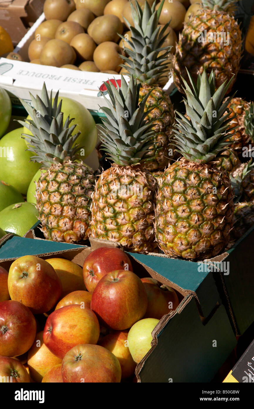 Fruit on display at Borough Market, London Stock Photo