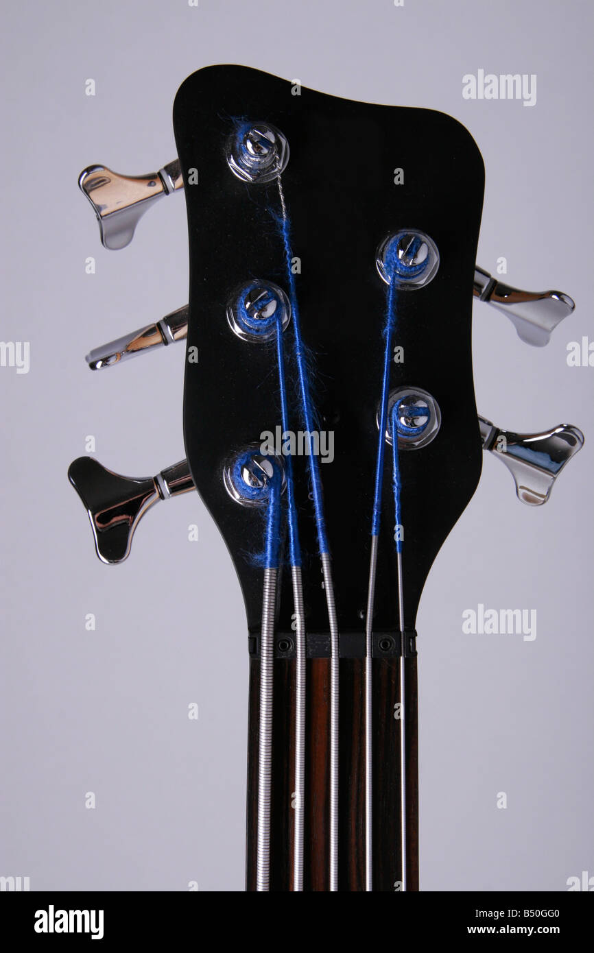 headstock of a 5string bassguitar Stock Photo Alamy