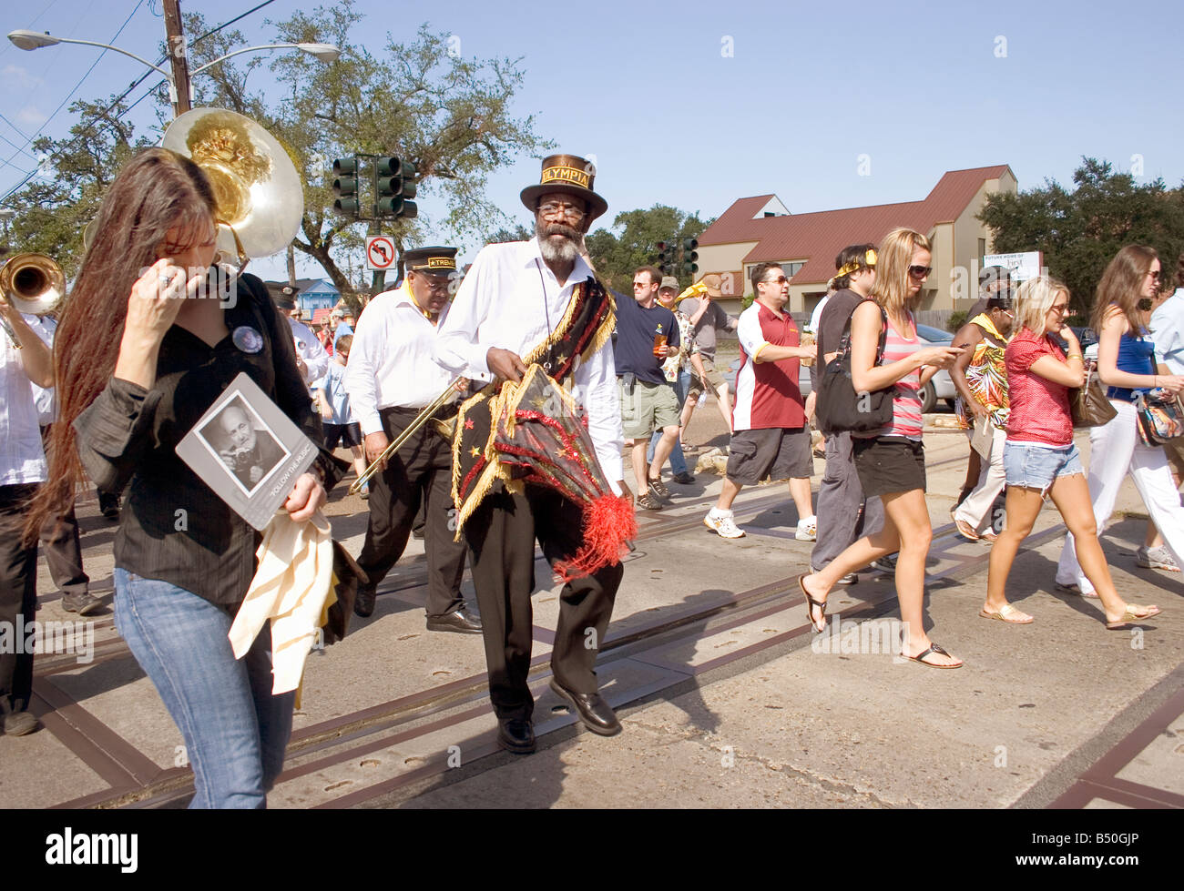 Jazz Funeral Procession For Michael P Smith In New Orleans La