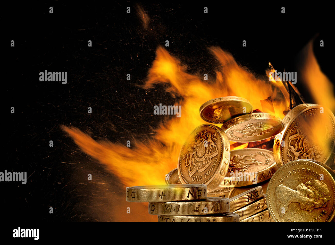 Burning heap of money hires stock photography and images Alamy