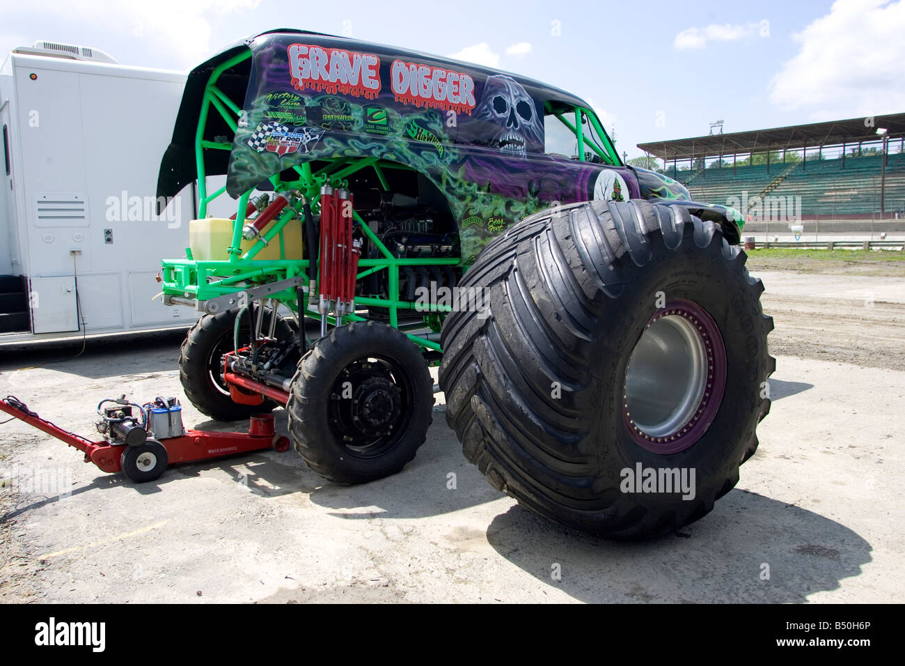 MONSTER TRUCK Grave Digger prior to the Monster Truck Challenge at the