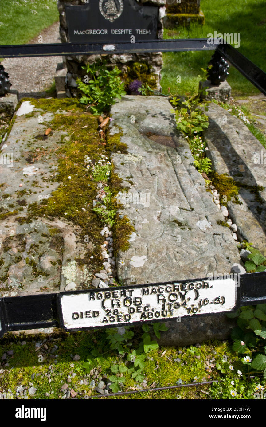 Rob Roys grave. The Trossachs. Scotland Stock Photo