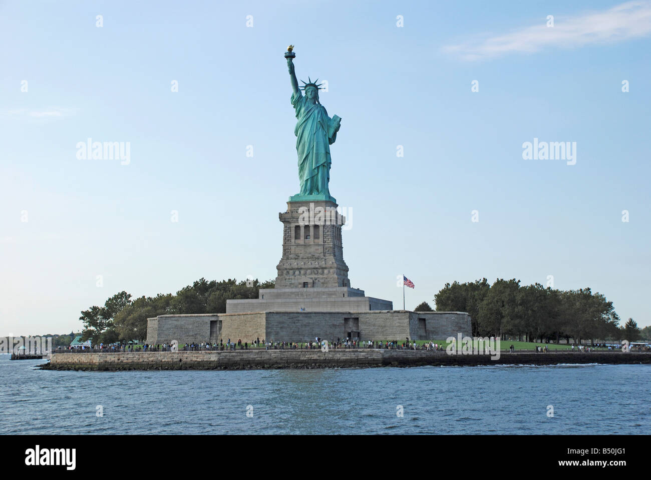 Statue of Liberty New York city harbour entrance Stock Photo Alamy