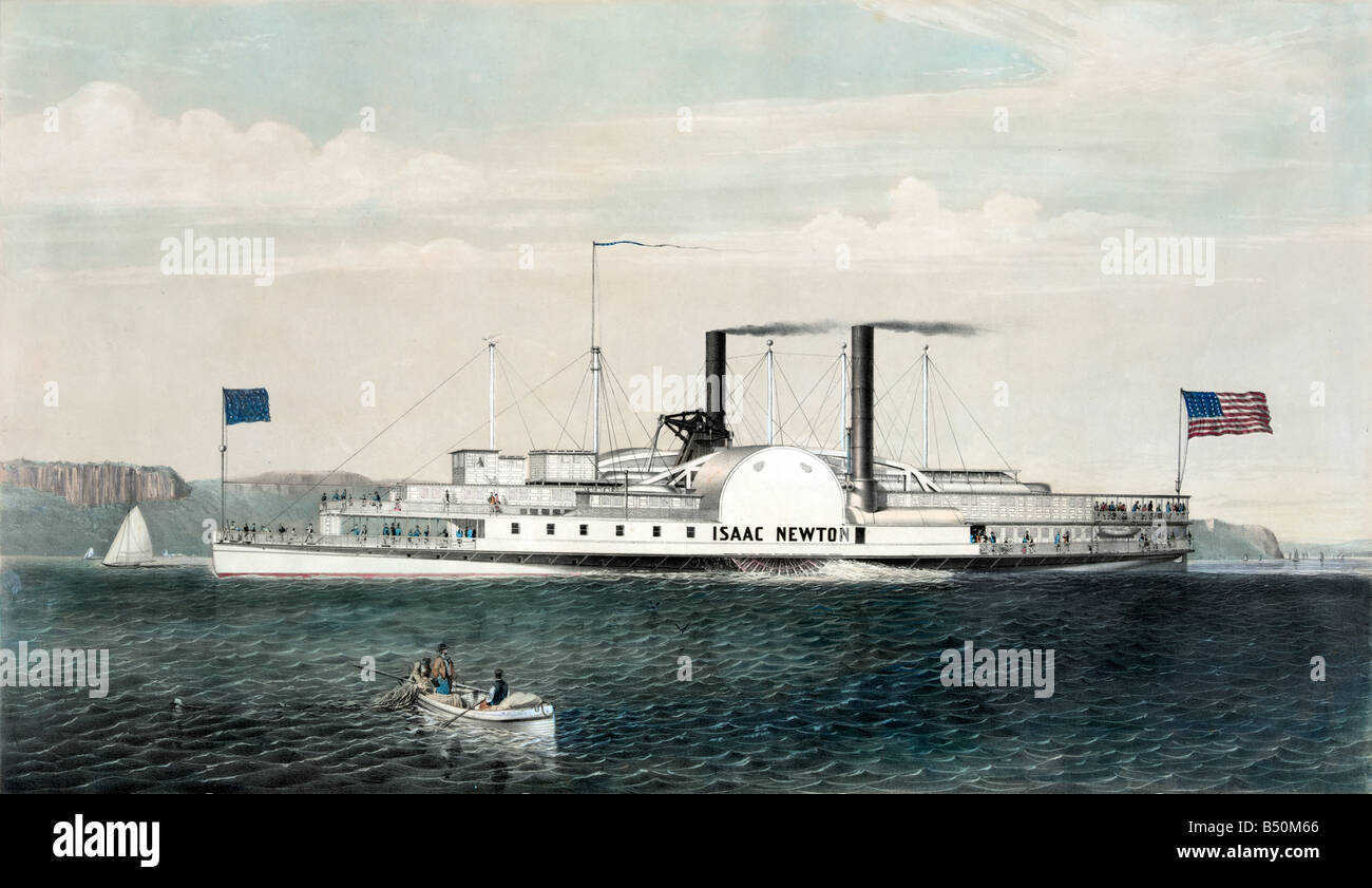 Steamer Isaac Newton 1855 Stock Photo Alamy