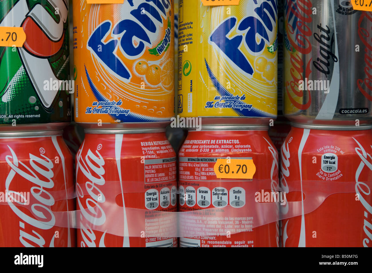 Cans Of Pop Stock Photo - Alamy