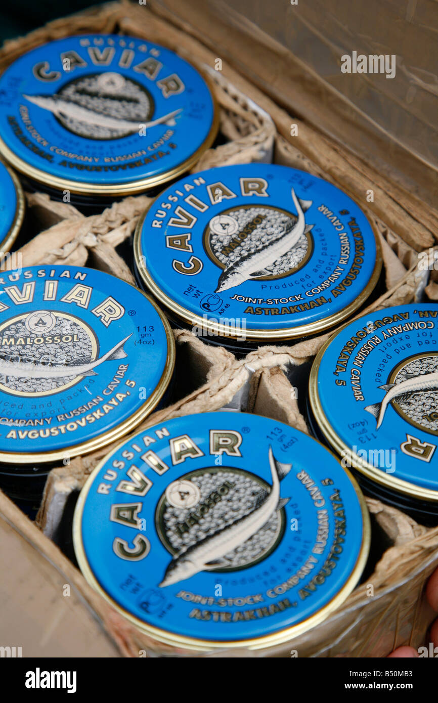 Two tins of Caviar d Aquitaine Royale from Caviar 